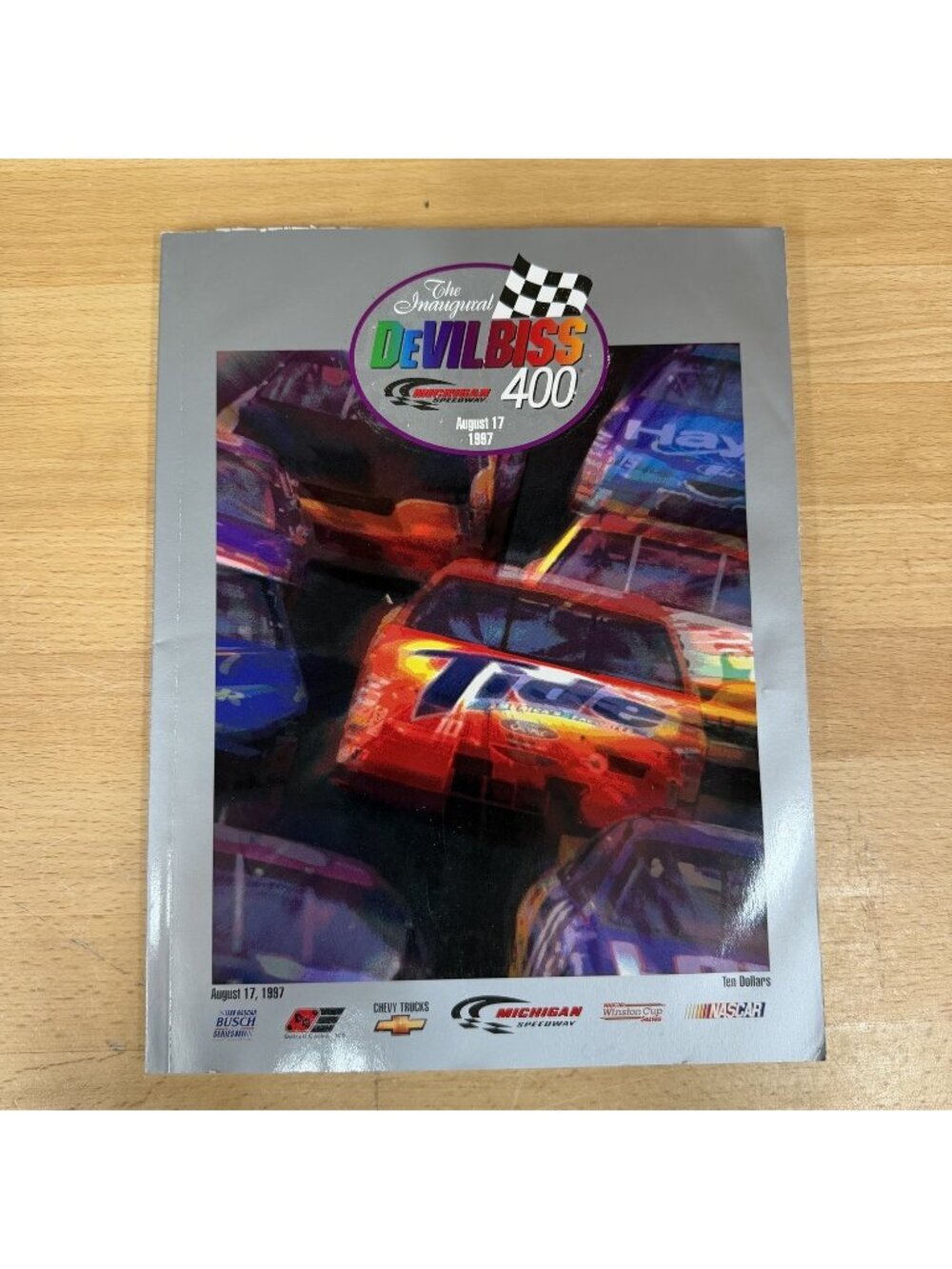 Nascar The Inaugural DeVilbiss 400 Michigan Speedway Program Silver Paper